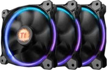 Ventilatorë për kasë Thermaltake Riing 14, set 3x140mm, RGB, të zinj