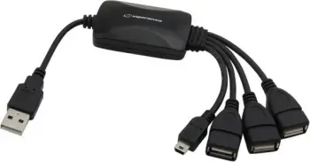USB Hub Esperanza EA-158, 1x microUSB, 3x USB-A 2.0