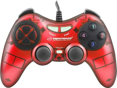 Kontroller Esperanza Fighter, me kabllo, i kuq - 2