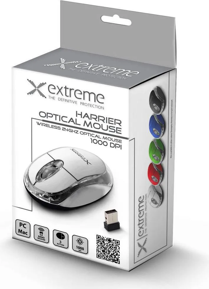 Maus Esperanza Extreme, wireless, USB, i bardhë - 2