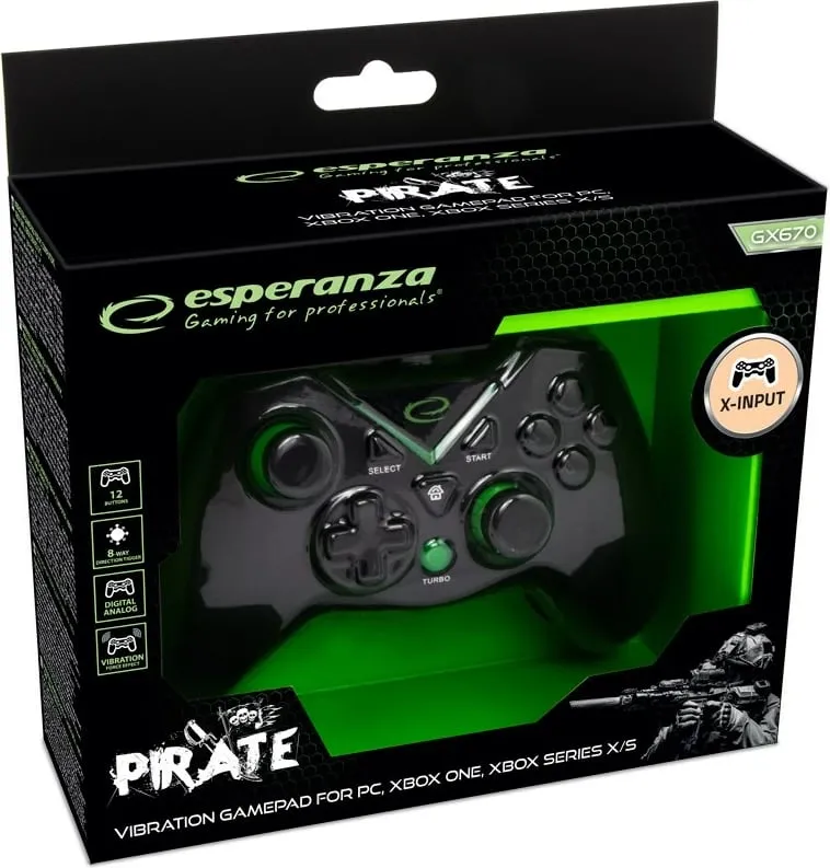 Kontroller Esperanza Pirate, me kabllo, i zi - 3