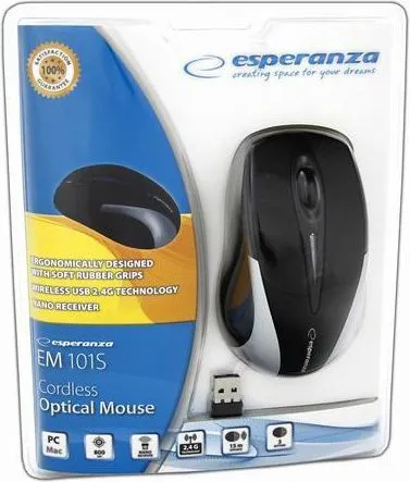 Maus Esperanza Antares, wireless, USB, i zi dhe i argjendtë - 3