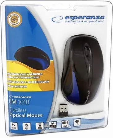 Maus Esperanza Antares, wireless, USB, i zi dhe i kaltërt - 2