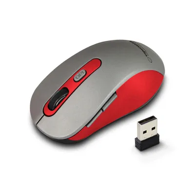 Maus Esperanza EM131R, RF Wireless, i hirtë - 1