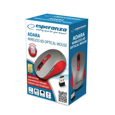 Maus Esperanza EM131R, RF Wireless, i hirtë - 3