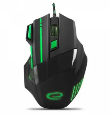 Maus Esperanza EGM201G, Gaming, USB Type-A, i gjelbër / i zi