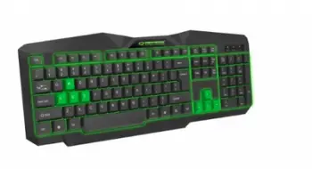 Tastierë Gaming Esperanza EGK201G, USB, e gjelbër / e zezë