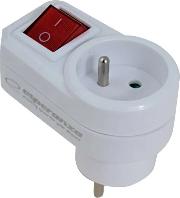 Shpërndarës elektrik Esperanza ELK301W me çelës, 1 prizë, E, Bardhë - 4