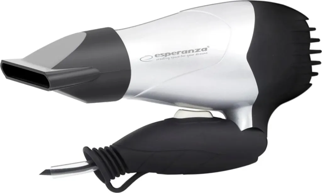 Tharëse flokësh Esperanza EBH002S, 850W, e argjendtë/zezë - 4