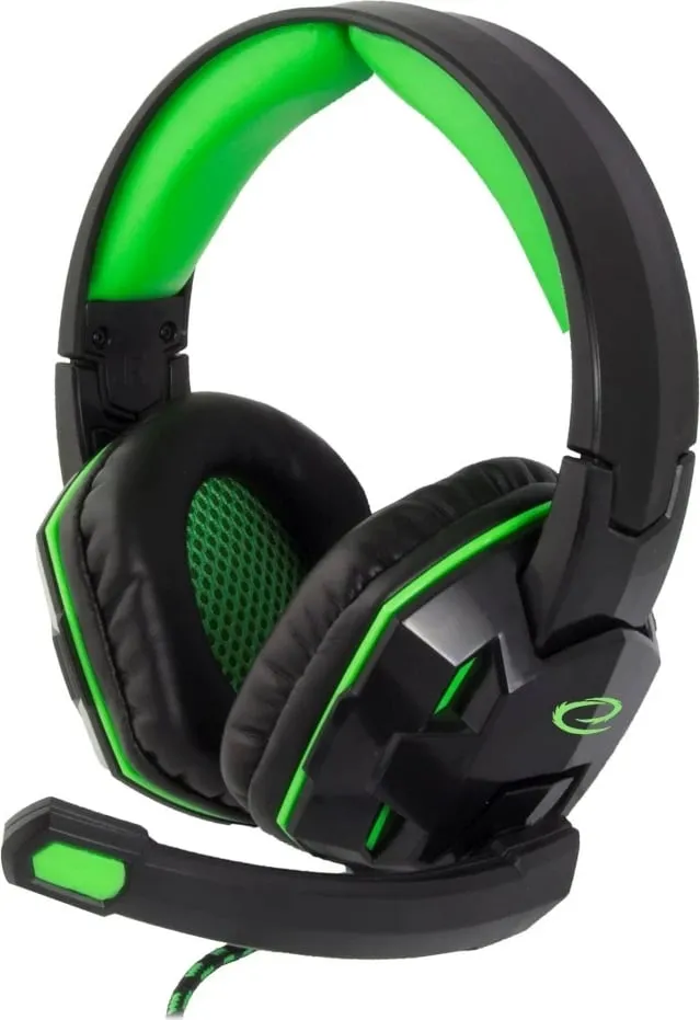 Kufje gaming Esperanza EGH380 me mikrofon, me kabllo, e zezë/e gjelbër - 1