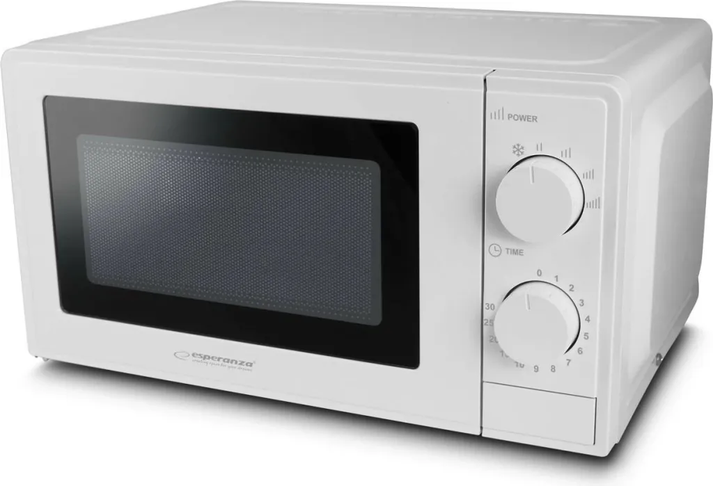 Furrë me mikrovalë Esperanza Estofado EKO011W, 20L, kontroll mekanik, e bardhë - 1
