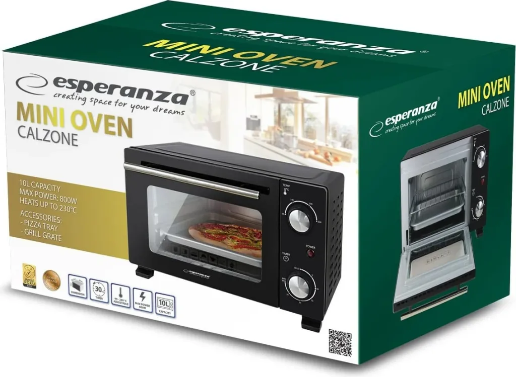 Mini furrë Esperanza EKO007N, 10L, 800W, e zezë - 3
