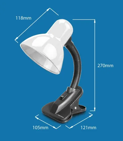 Lampë tavoline Esperanza ELD106K, me kapëse, krah fleksibël, e zezë - 5