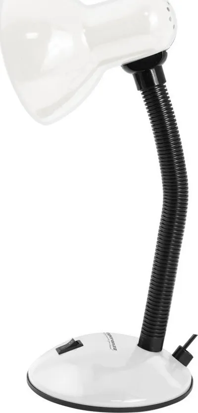 Lampë tavoline Esperanza ELD107W, për llambë E27, fleksibile, e bardhë - 2
