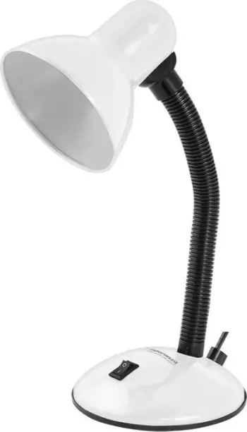Lampë tavoline Esperanza ELD107W, për llambë E27, fleksibile, e bardhë