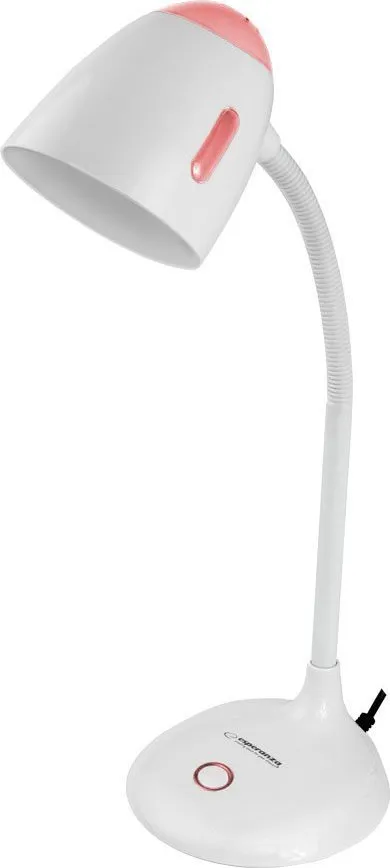 Lampë tavoline Esperanza ESP-ELD110R, mbajtës E27, krah fleksibël, e bardhë - 1