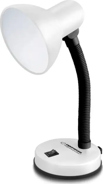 Lampë tavoline Esperanza ESP ELD109W, mbajtës E27, krah fleksibël, e bardhë