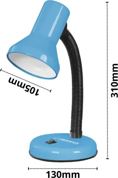 Lampë tavoline Esperanza ELD108B, E27, LED 12W, blu - 3