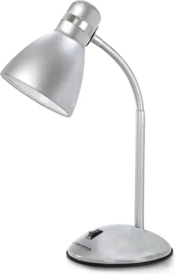 Lampë tavoline Esperanza ELD113S, sokëll E27, fleksibël, argjendi