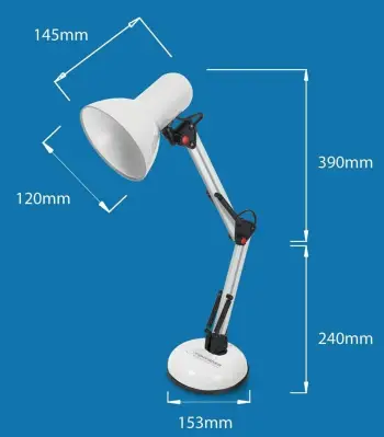 Lampë tavoline Esperanza ELD112K, për llambë LED E27 12W, e zezë