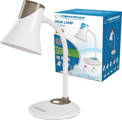 Lampë tavoline Esperanza ELD111K, E27, deri 12W, e bardhë - 4