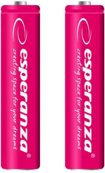 Bateri të rikarikueshme Esperanza, AAA / R03, 1000 mAh, 2 copë, të kuqe