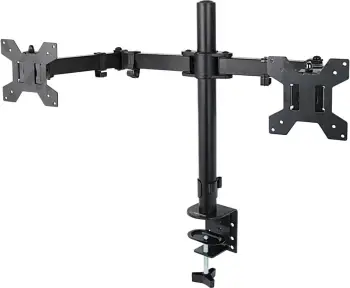 Mbajtës tavoline për dy monitorë Esperanza ERW018, 10-27'' deri në 8kg, i zi