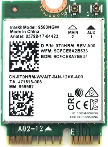 Kartë rrjeti Intel AC 9560 (9560.NGWG), M.2, Wi-Fi 802.11ac, 2.4/5 GHz, e zezë