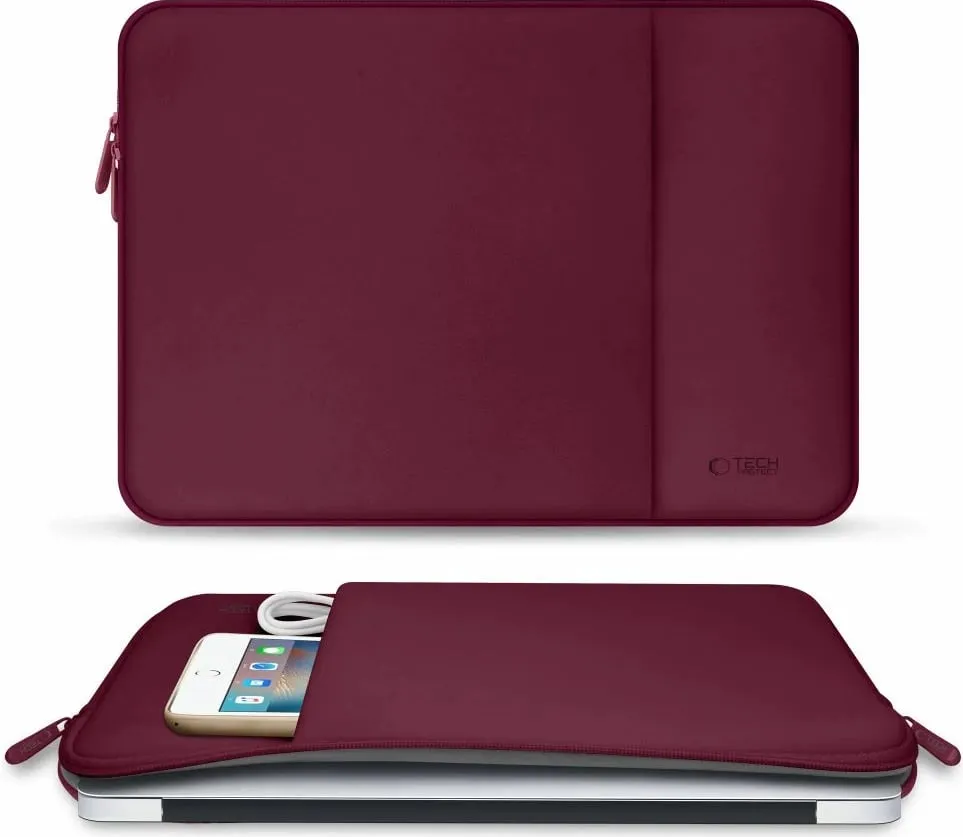 Mbështjellës laptopi Tech-Protect Neoprene 14", Kuq e errët - 6