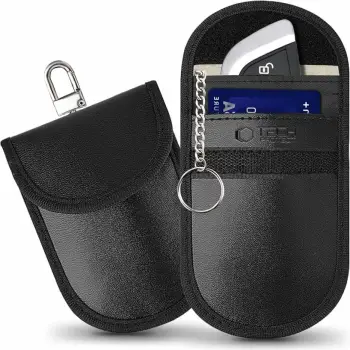 Mbështjellës çelësash Tech-Protect KLR100, bllokim RFID, i zi