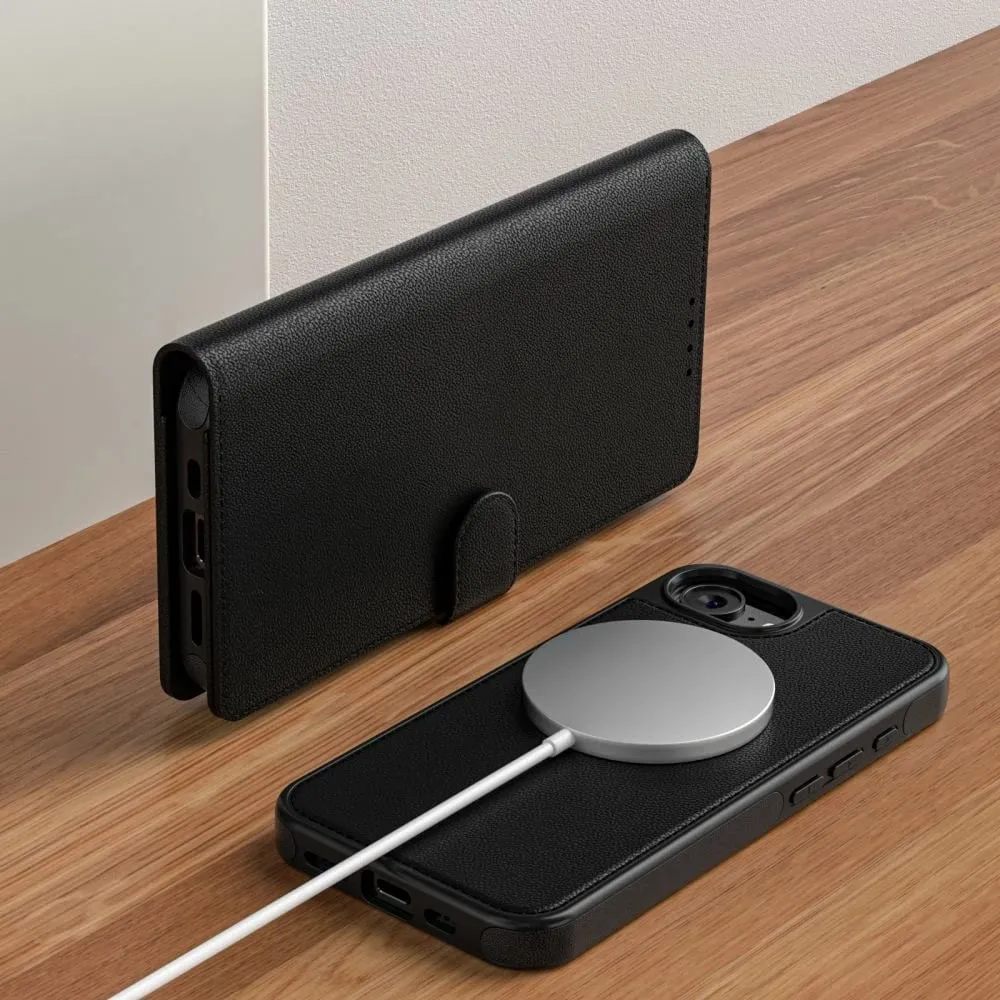 Mbështjellës Tech-Protect Wallet MagSafe për iPhone 16e, i zi, me vend për kartela - 3