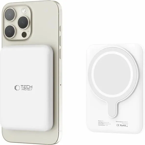Powerbank Tech-Protect LifeMag PB10, 5000mAh, MagSafe, USB-C, e zezë - 3