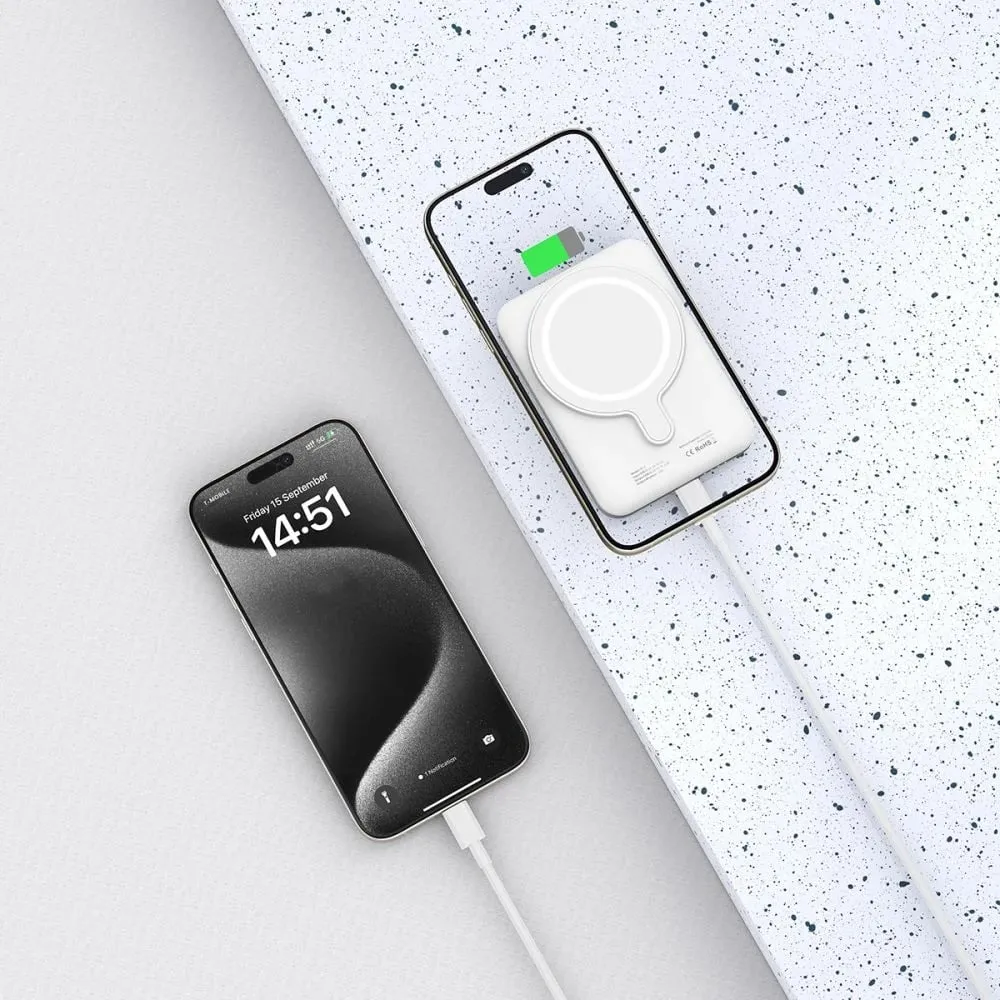 Powerbank Tech-Protect LifeMag PB10, 5000mAh, MagSafe, USB-C, e zezë - 4