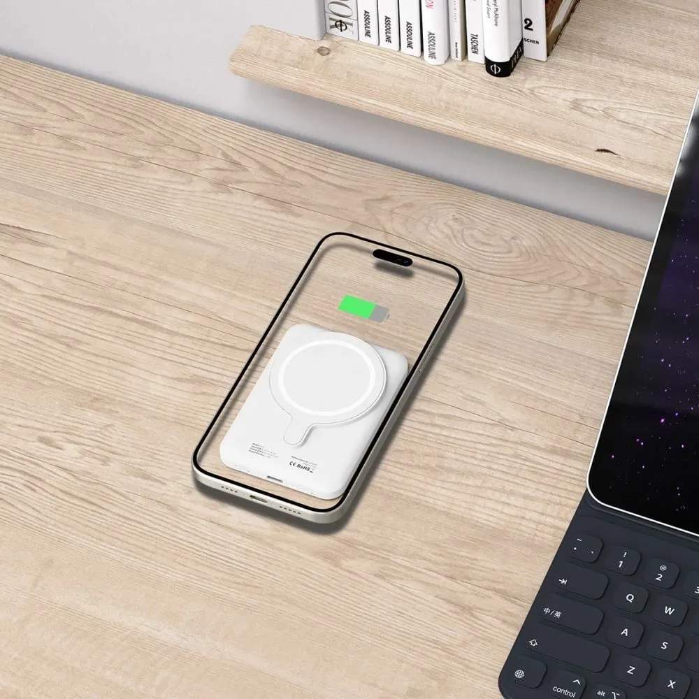 Powerbank Tech-Protect LifeMag PB10, 5000mAh, MagSafe, USB-C, e zezë - 5