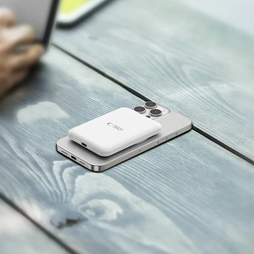 Powerbank Tech-Protect LifeMag PB10, 5000mAh, MagSafe, USB-C, e zezë - 7