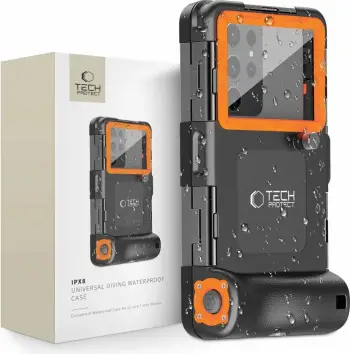 Mbështjellës Tech-Protect Waterproof Case IPX8 për celular 4.7-6.7 inç, i zi