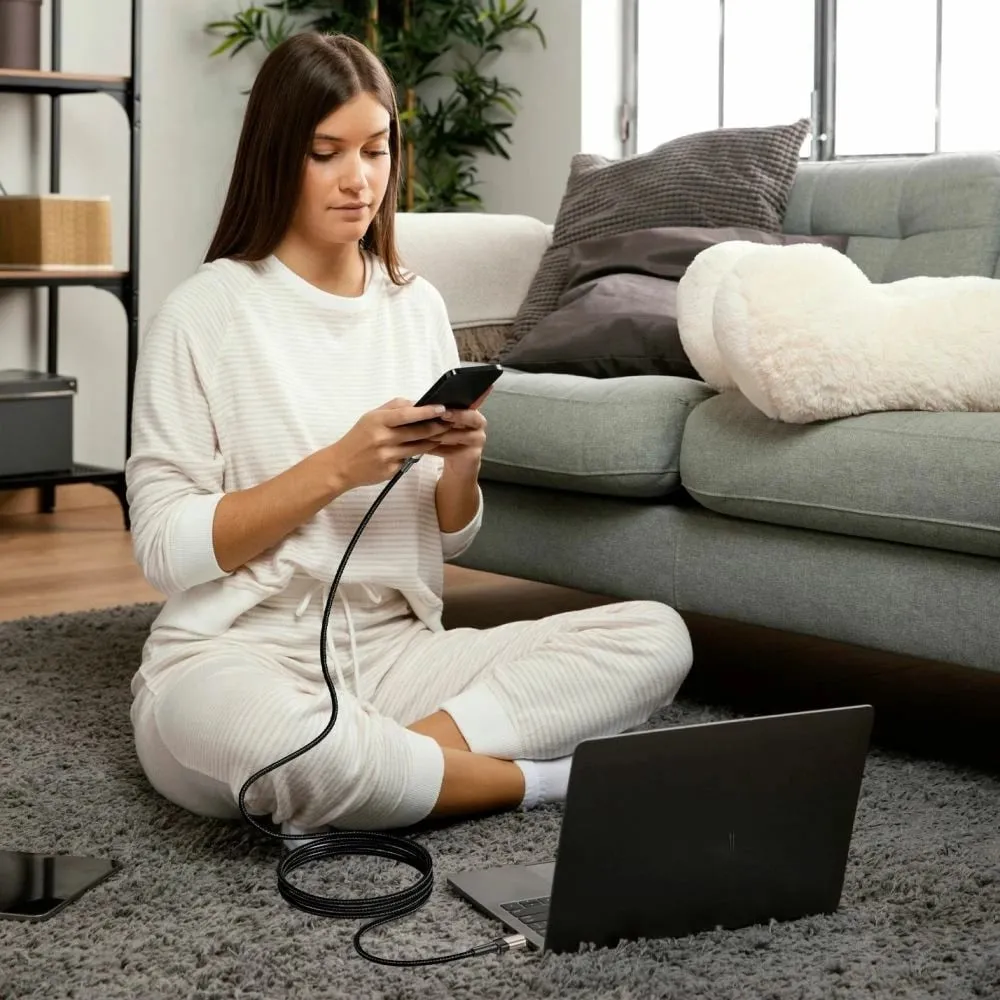 Kabllo Tech-Protect UltraBoost Evo, USB-C në USB-A, 2m, 100W, Titanium - 3