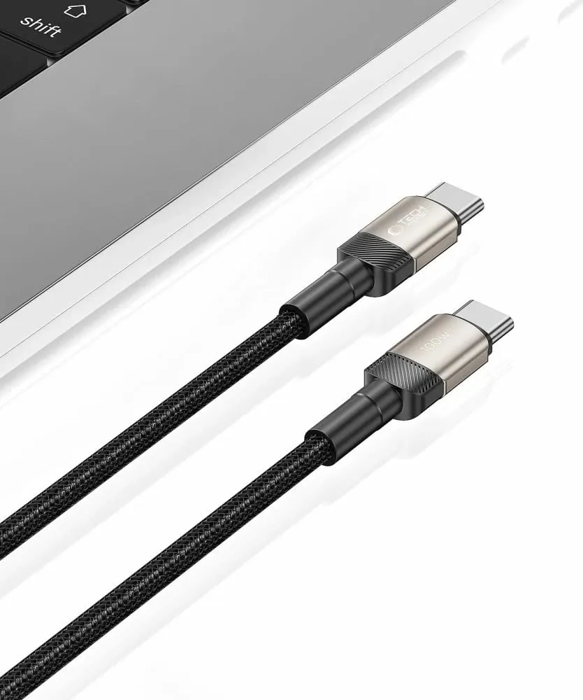 Kabllo Tech-Protect UltraBoost Evo, USB-C në USB-A, 2m, 100W, Titanium - 6