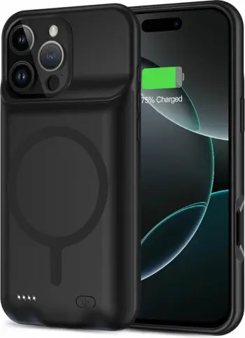 Mbështjellës Tech-Protect PowerCase MagSafe me powerbank 7000mAh për iPhone 16 Pro, Zi