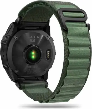 Rrip najloni për smartwatch Tech-Protect Nylon Pro, për Garmin Fenix 5/6/6 Pro/7, e gjelbër e errët