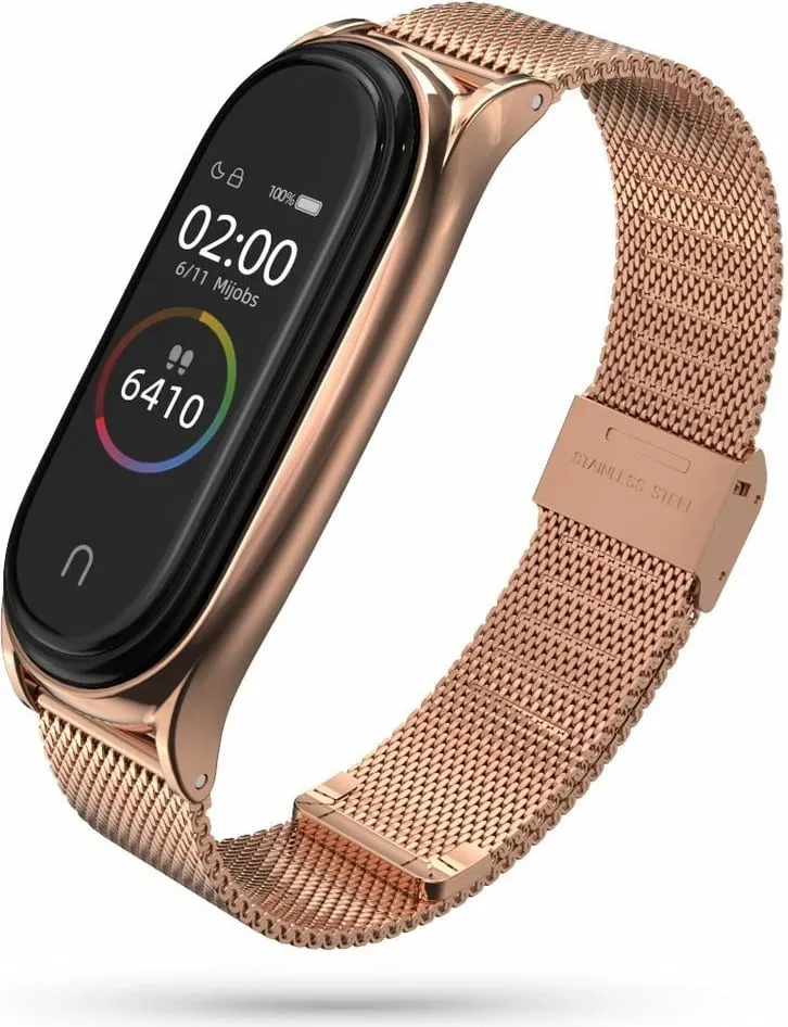 Rrip milanez për Xiaomi Mi Band 5/6 Tech-Protect, Rozë - 1