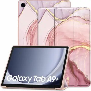 Mbështjellës Tech-Protect SmartCase për Samsung Galaxy Tab A9+ 11" X210/X215/X216, Rozë Marble