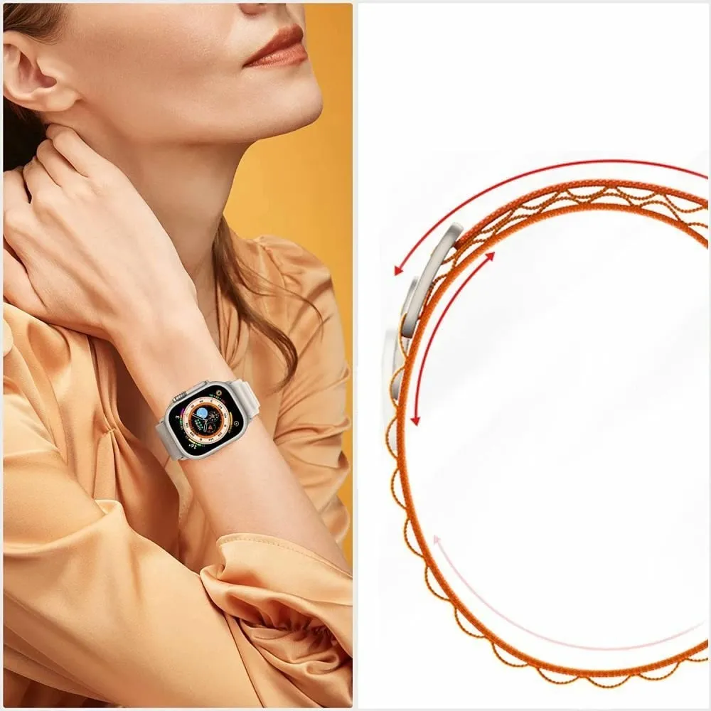Rrip najloni për Apple Watch Tech-Protect Nylon Pro Strap, 42/44/45/49 mm, e gjelbër e errët - 4