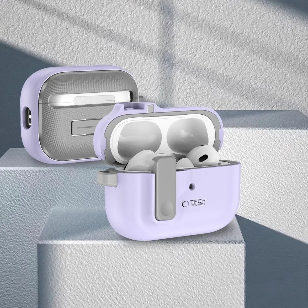 Mbështjellës Tech-Protect Slim Hook për AirPods Pro/Pro 2, me karabinë, Zi - 8