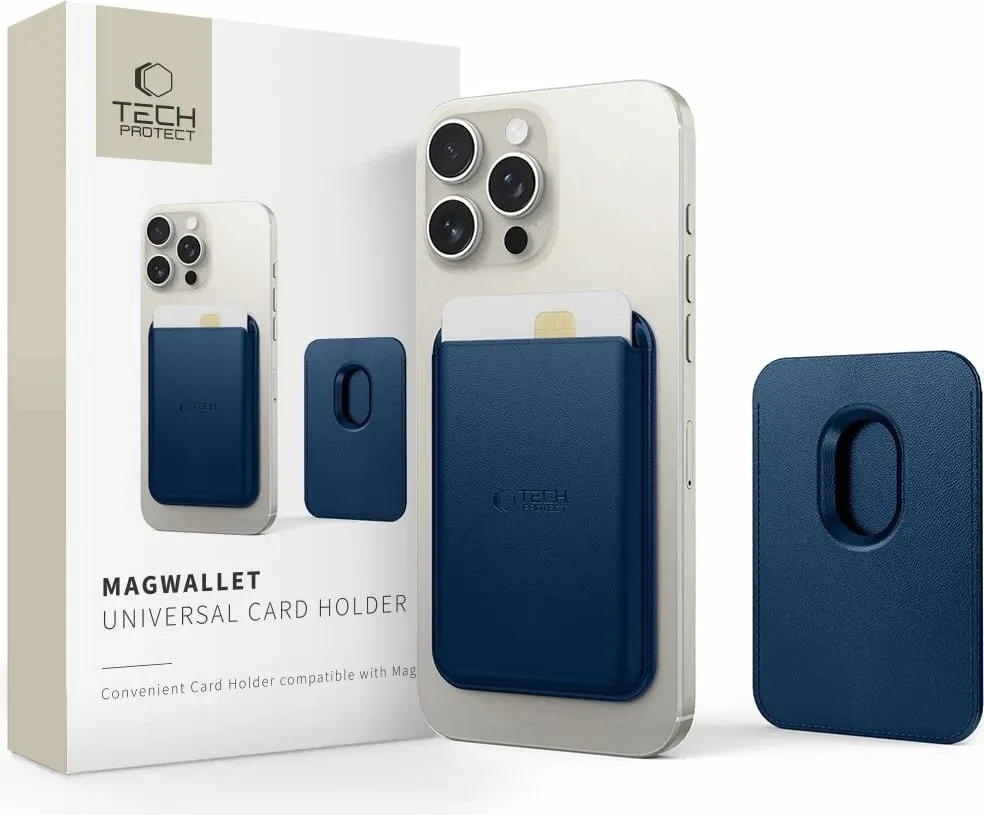 Mbajtëse kartelash për celular Tech-Protect MagWallet MagSafe, Kaltër - 1