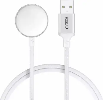 Karikues induktiv Tech-Protect UltraBoost USB-A për Apple Watch, 1m, Bardhë