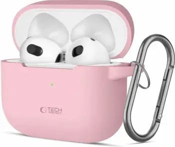 Mbështjellës Tech-Protect për AirPods 3, me karabiner, portokalli