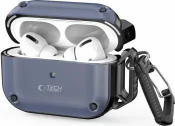 Mbështjellës Tech-Protect Silicone Hook për AirPods Pro/Pro 2, Blu