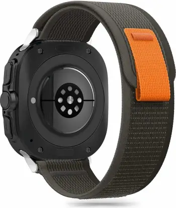 Rrip ore Tech-Protect Nylon për Samsung Galaxy Watch Ultra 47mm, najlon, mbyllje metalike, i zi portokalli
