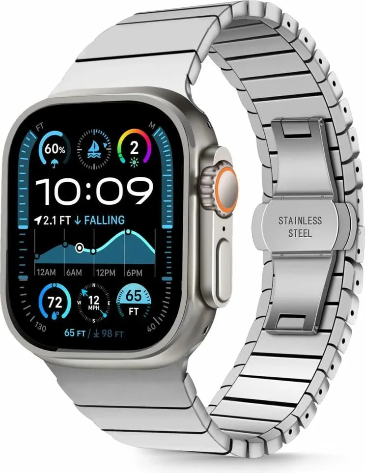 Rrip metalik Tech-Protect LinkBand për Apple Watch 44/45/46/49mm, Argjend - 1